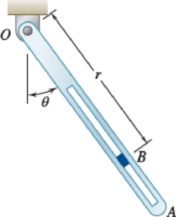 Chapter 12.1, Problem 12.69P, A 0.5-kg block B slides without friction inside a slot cut in arm OA that rotates in a vertical 