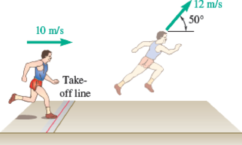 Chapter 13.3, Problem 13.141P, The triple jump is a track-and-field event in which an athlete gets a running start and tries to 