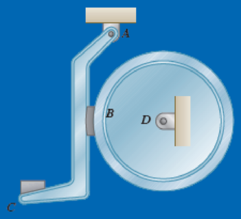 Chapter 15.1, Problem 15.1P, The brake drum is attached to a larger flywheel that is not shown. The motion of the brake drum is 