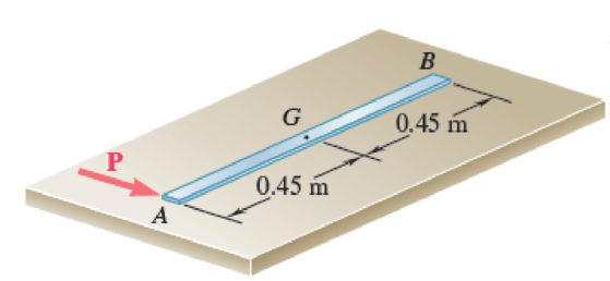 Chapter 15.4, Problem 15.107P, A 900-mm rod rests on a horizontal table. A force P applied as shown produces the following 