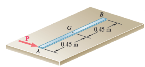 Chapter 15.4, Problem 15.108P, In Prob. 15.107, determine the point of the rod that (a) has no acceleration, (b) has an 