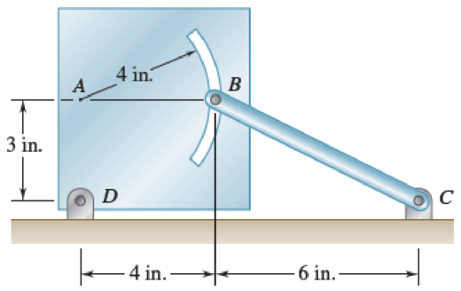 Chapter 15.5, Problem 15.179P, At the instant shown, bar BC has an angular velocity of 3 rad/s and an angular acceleration of 2 