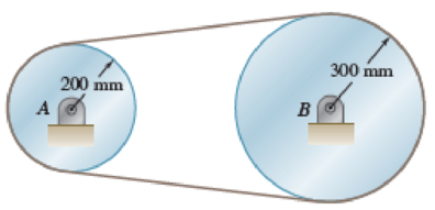 Chapter 16.1, Problem 16.36P, Two disks A and B, of mass mA = 2 kg and mB = 4 kg, are connected by a belt as shown. Assuming no 