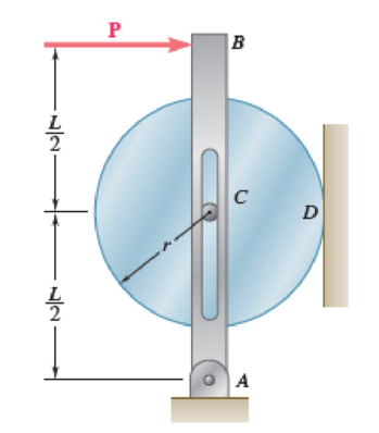 Chapter 16.1, Problem 16.57P, The 12-lb uniform disk shown has a radius of r = 3.2 in. and rotates counterclockwise. Its center C 