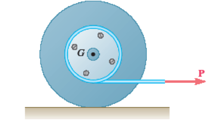 Chapter 16.2, Problem 16.100P, 16.98 through 16.101A drum of 80-mm radius is attached to a disk of 160-mm radius. The disk and drum 
