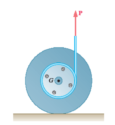 Chapter 16.2, Problem 16.101P, 16.98 through 16.101A drum of 80-mm radius is attached to a disk of 160-mm radius. The disk and drum 