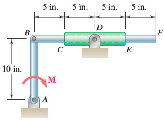 Chapter 16.2, Problem 16.139P, The 4-lb uniform slender rod AB, the 8-lb uniform slender rod BF, and the 4-lb uniform thin sleeve 