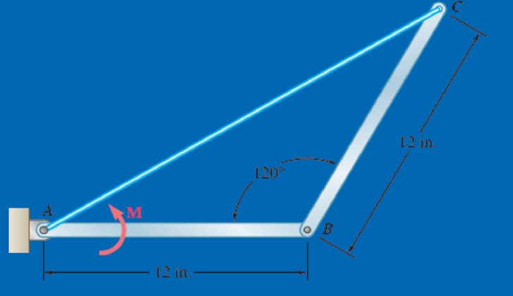 Chapter 16.2, Problem 16.6FBP, Two identical 4-lb slender rods AB and BC are connected by a pin at B and by the cord AC. The 