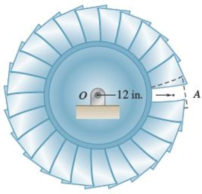 Chapter 16.2, Problem 16.82P, A turbine disk weighing 50 lb rotates at a constant rate of 9000 rpm. Knowing that the mass center 