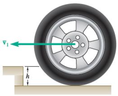 Chapter 17.3, Problem 17.103P, The tire shown has a radius R = 300 mm and a radius of gyration k=200mm. The tire is rolling without 