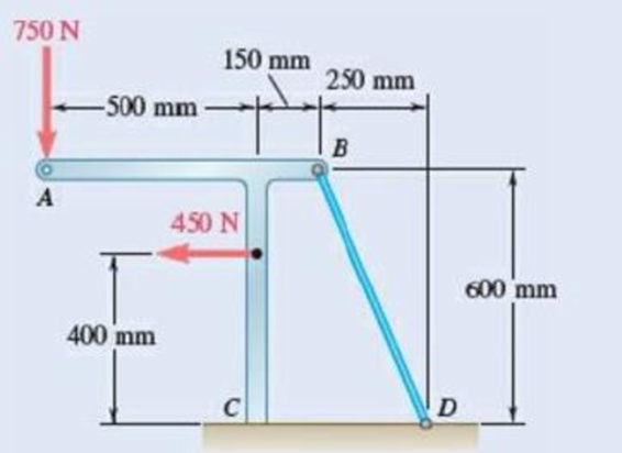 Chapter 4.1, Problem 4.46P, Knowing that the tension in wire BD is 1300 N, determine the reaction at the fixed support C of the 