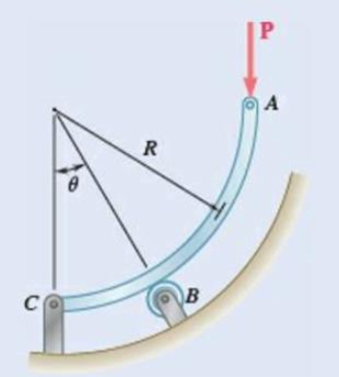 Chapter 4.2, Problem 4.80P, Knowing that  = 60, determine the reaction (a) at B, (b) at C. Fig. P4.79 and P4.80 