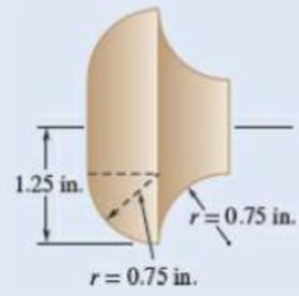 Chapter 5.2, Problem 5.63P, Determine the total surface area of the solid brass knob shown. Fig. P5.62 and P5.63 
