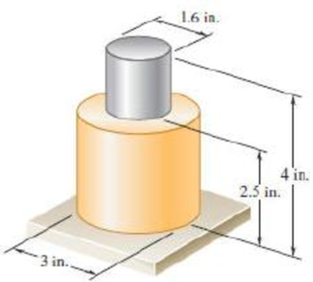 Chapter 5.4, Problem 5.120P, PROBLEM 5.120 A brass collar, of length 2.5 in., is mounted on an aluminum rod of length 4 in. 