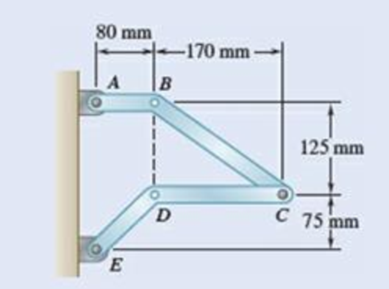 Chapter 6.3, Problem 6.86P, Determine the components of the reactions at A and E if the frame is loaded by a clockwise couple 