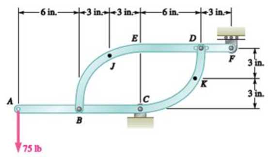 Chapter 7, Problem 7.156RP, Two members, each consisting of a straight and a quarter-circular portion of rod, are connected as 