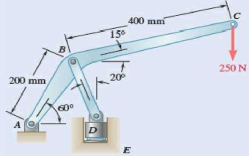 Chapter 8.1, Problem 8.27P, The press shown is used to emboss a small seal at E. Knowing that the coefficient of static friction 