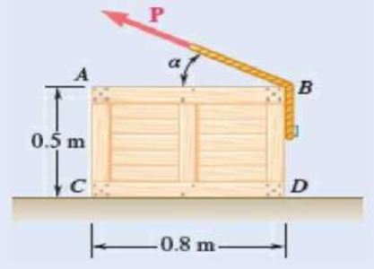 Chapter 8.1, Problem 8.4FBP, A 40-kg packing crate must be moved to the left along the floor without tipping. Knowing that the 