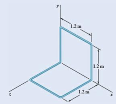 Chapter 9.5, Problem 9.148P, A homogeneous wire with a mass per unit length of 0.056 kg/m is used to form the figure shown. 