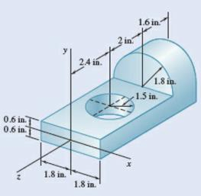 Chapter 9.6, Problem 9.151P, Determine the mass products of inertia Ixy, Iyz, and Izx of the steel machine component shown. (The 