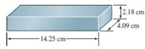 Chapter 1, Problem 1.36QP, The density of the metal bar shown is 8.16 g/cm3. Determine its mass to the appropriate number of 