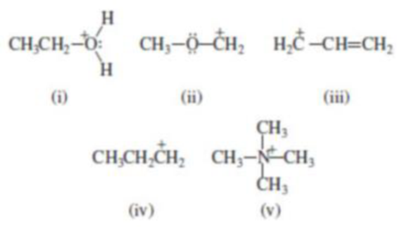 Chapter 23, Problem 23.53QP, (a) Define carbocation. (b) Which of the following are carbocations? 