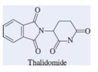 Chapter 7.6, Problem 7.7WE, Thalidomide (C13H10N2O4) is a sedative and antiemetic that was widely prescribed during the 1950s, 