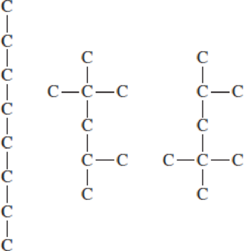 Chapter 5, Problem 25Q, These three compounds all have the same chemical formula of C8H18. The hydrogen atoms and CH bonds 