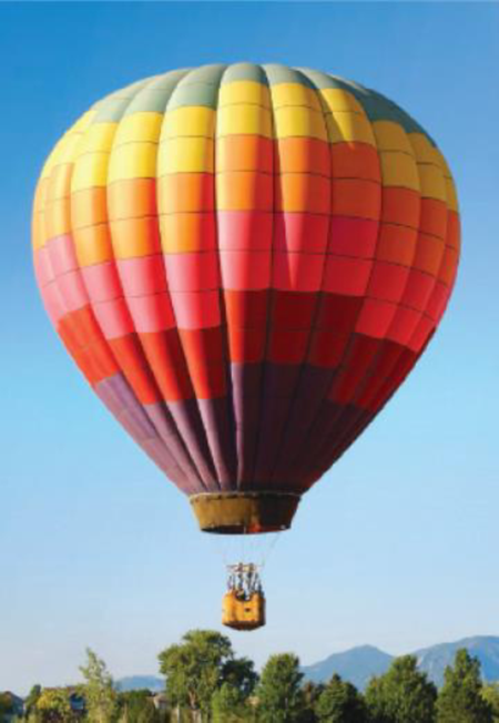 Chapter 5.5, Problem 13P, A spherical hot-air balloon is initially filled with air at 120 kPa and 20C with an initial diameter 