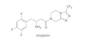 Chapter 11.4, Problem 11.6P, Using the skeletal structure, determine the molecular formula of sitagliptin, a drug used to treat 