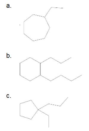 Chapter 12, Problem 48P, Give the IUPAC name for each ccycloalkane. , example  1