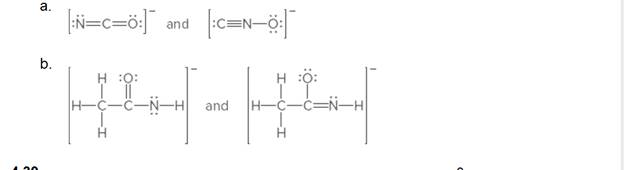 Chapter 4, Problem 38P, Label each pair of compounds are resonance structures or not resonance structures 