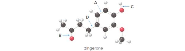 Chapter 4, Problem 81P, Use the ball-and-stick model of zingerone, a pungent-tasting compound in ginger, to answer the 