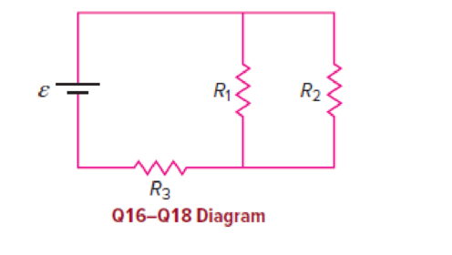 Chapter 13, Problem 16CQ, In the circuit shown below. R1, R2,. and R3 are three resistors of different values. R3 is greater 