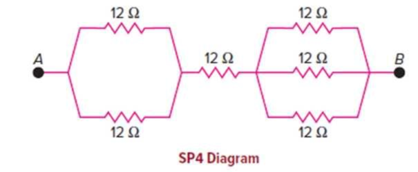 Chapter 13, Problem 4SP, In the combination of 12  resistors shown in the diagram, there are two different parallel 