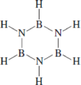 Chapter 9, Problem 9.135QP, Shown here is a skeletal structure of borazine (B3N3H6). Draw two resonance structures of the 