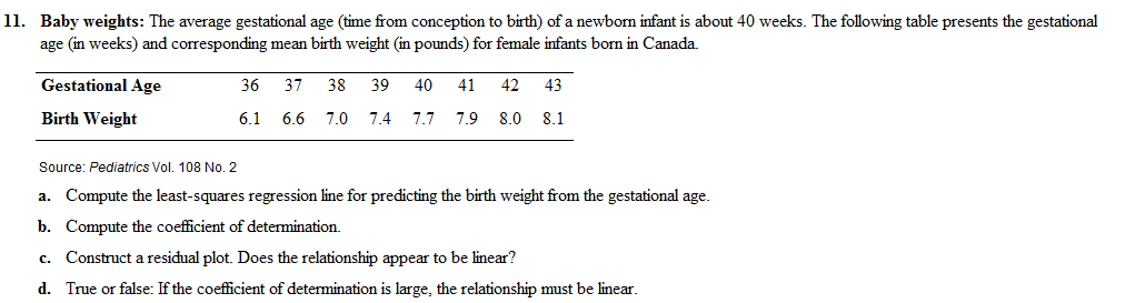Chapter 4, Problem 11RE, Baby weights: The average gestational age (time from conception to birth) of a newborn infant is 