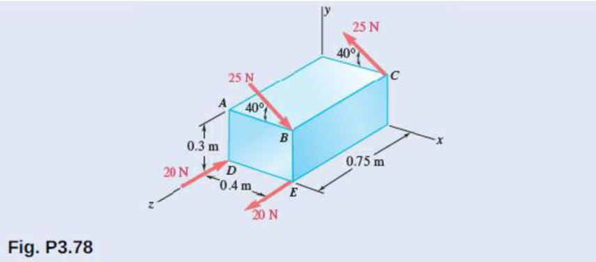 Chapter 3.3, Problem 3.78P, The two couples shown are to be replaced with a single equivalent couple. Determine (a) the couple 