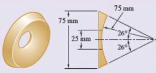 Chapter 5, Problem 5.142RP, The escutcheon (a decorative plate placed on a pipe where the pipe exits from a wall) shown is cast 