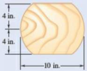 Chapter 5.2, Problem 5.58P, Knowing that two equal caps have been removed from a 10-in.-diameter wooden sphere, determine the 