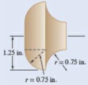 Chapter 5.2, Problem 5.62P, Determine the volume and weight of the solid brass knob shown, knowing that the specific weight of 