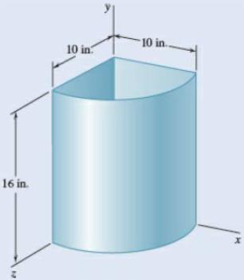 Chapter 5.4, Problem 5.110P, An elbow for the duct of a ventilating system is made of s metal with a uniform thickness. Locate 
