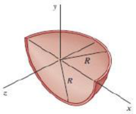 Chapter 5.4, Problem 5.131P, PROBLEM 5.131 Determine by direct integration the location of the centroid of one-half of a thin, 