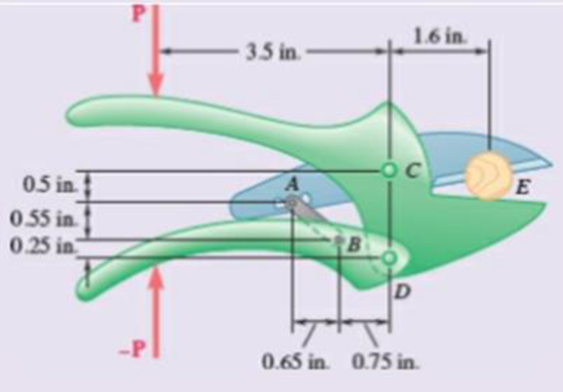 Chapter 6, Problem 6.175RP, The compound-lever pruning shears shown can be adjusted by placing pin A at various ratchet 