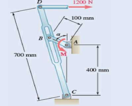 Chapter 6.4, Problem 6.133P, The Whitworth mechanism shown is used to produce a quick-return motion of point D. The block at B is 