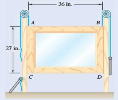 Chapter 8.1, Problem 8.31P, A window sash weighing 10 lb is normally supported by two 5-lb sash weights. Knowing that the window 