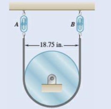 Chapter 8.4, Problem 8.110P, The setup shown is used to measure the output of a small turbine. When the flywheel is at rest, the 