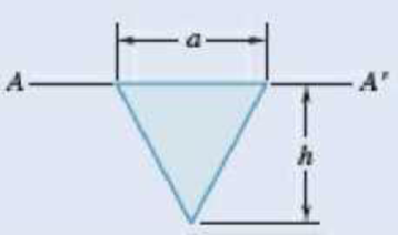 Chapter 9.2, Problem 9.57P, 9.57 and 9.58 The panel shown forms the end of a trough that is filled with water to the line AA. 