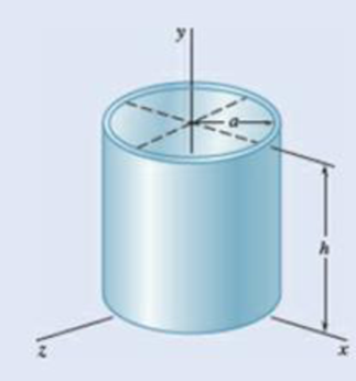 Chapter 9.5, Problem 9.130P, Knowing that the thin cylindrical shell shown has a mass m, thickness t, and height h, determine the 