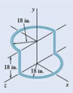 Chapter 9.5, Problem 9.147P, The figure shown is formed of 18-in.-diameter steel wire. Knowing that the specific weight of the 